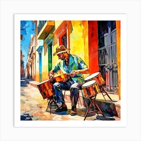 Cuba Street Musician Art Print