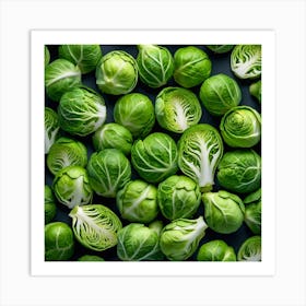 Frame Created From Brussels Sprouts On Edges And Nothing In Middle Miki Asai Macro Photography Clo (9) Art Print