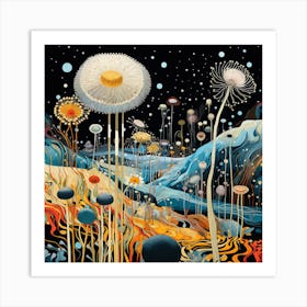 Dandelion Field Art Print