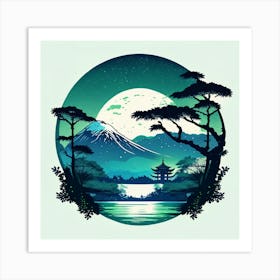 Japanese Landscape Painting Art Print