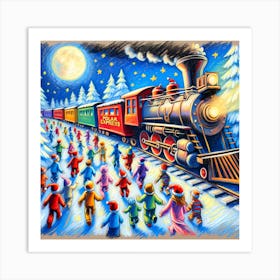 Super Kids Creativity:Christmas Train 1 Art Print