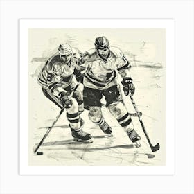 A Ice Hockey Match Hand Drawn Sketch Illustratio 1718700802 4 Art Print