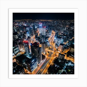 Cityscape At Night 7 Art Print