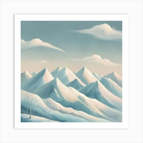 Snowy Mountains 3 Art Print