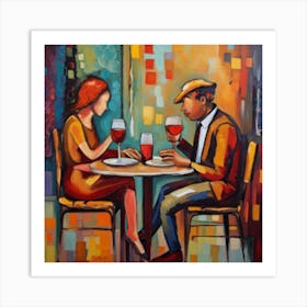 Romantic Dinner Art Print