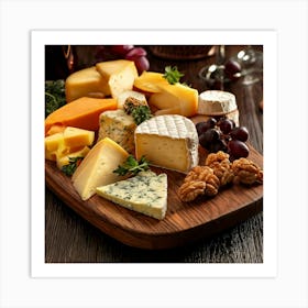 Firefly Artisan Cheese Board With Gourmet Selections 83414 Art Print