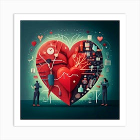 Firefly Heart, Disease, Management, Health, Cardiac, Care, Treatment, Prevention, Diagnosis, Cardiol (10) Art Print