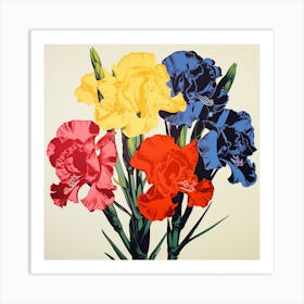 Gladiolus 3 Pop Art Illustration Square Art Print