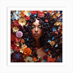 Flower Woman 1 Art Print