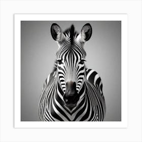 Zebra Portrait Art Print