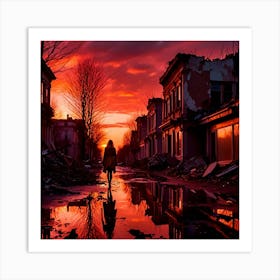 Sunset In The City 1 Art Print