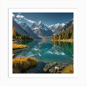 Lake In The Mountains 5 Art Print