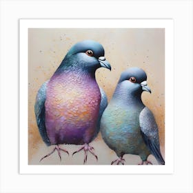 Pair of pigeons 1 Art Print