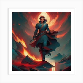 Crimson Flames Art Print