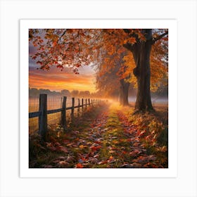 Autumn In The Countryside Art Print