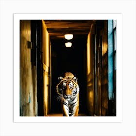 Tiger In The Dark Art Print