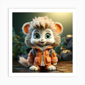 Cute Lion 3 Art Print