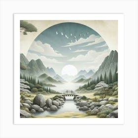 Asian Landscape Art Print