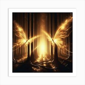 Fairy Wings In The Forest Art Print