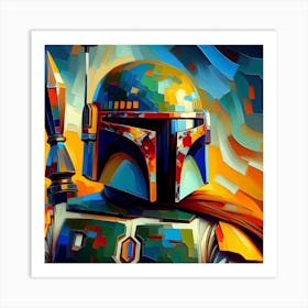 Boba Fett Paint Layers Star Wars Art Print Art Print