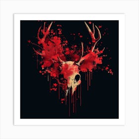 Deer Skull Art Print