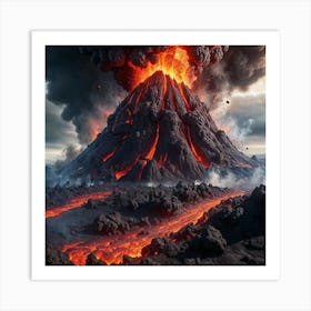 Volcano Eruption Art Print