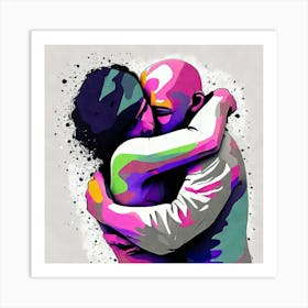 Hug Canvas Print Art Print