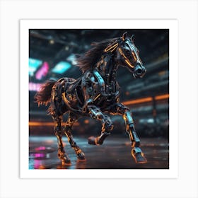 Futuristic Horse 2 Art Print