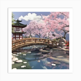 Asian Bridge 1 Art Print