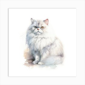 Chinchilla Persian Cat Portrait 2 Art Print