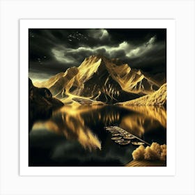 Golden Mountains Art Print