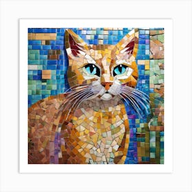 Mosaic Cat 3 Art Print