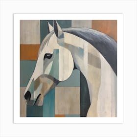 Sabino Color Block Horseirena Art Print