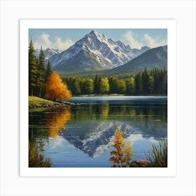 Reflections In A Lake Art Print