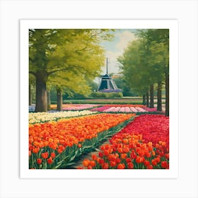 Tulip Field 1 Art Print