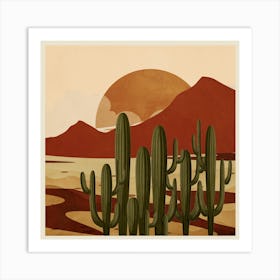 Modern Desert Art 3 Art Print