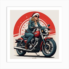 Harley-Davidson Girl Art Print