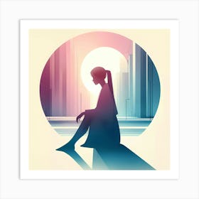 Silhouette Of A Woman 1 Art Print