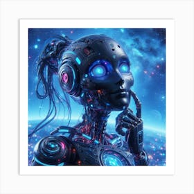 Futuristic Robot 6 Art Print