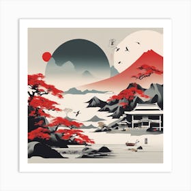 Japanese Landscape Art Print