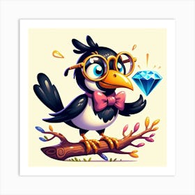 Illustration Magpie 1 Art Print