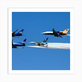 Four Jets In Formation 2 Art Print