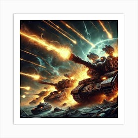 Siege Cannons Devastating Armored Units Art Print