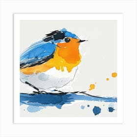 Bird Watercolor Painting Art Print