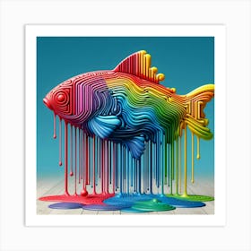 Rainbow Fish Art Print