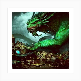 Green Dragon Art Print