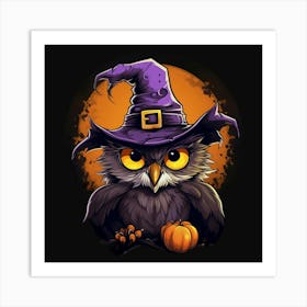 Halloween Owl 8 Art Print