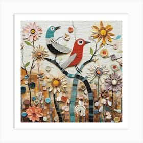 Birds Love Flowers BL Style Di7000 Art Print