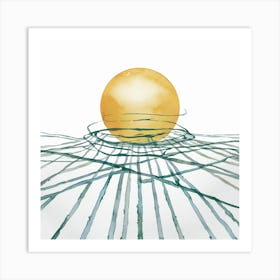 Golden Sphere Art Print