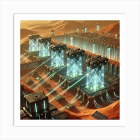 Terraforming Drones Building Fortifications Art Print